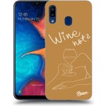 Pouzdro Picasee silikonové Samsung Galaxy A20e A202F - Wine not černé