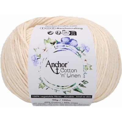 Anchor Cotton ‚n‘ Linen 2 Krémová – Zboží Mobilmania