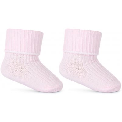 Be Snazzy Kojenecké ponožky ohrnovací růžové – Zboží Dáma