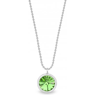 Spark Stříbrný zelený se Swarovski Elements Birthday Stone 15322 Peridot