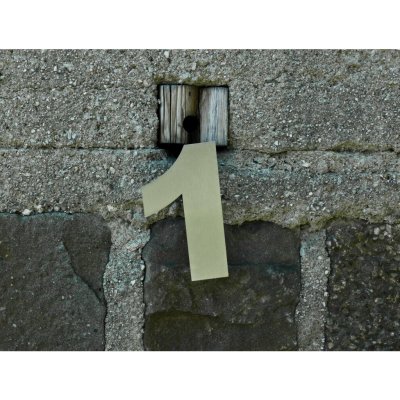 Nerezové domovní číslo 1 se závitem - Arial Velikost: 10 cm – Zbozi.Blesk.cz