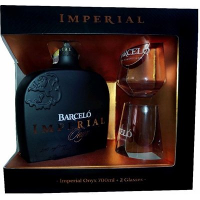 Ron Barceló Imperial Onyx 12y 38% 0,7 l (dárkové balení 2 sklenice) – Zboží Mobilmania