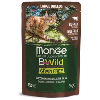 Monge BWILD CAT Grain Free LB ADULT Buvol se zeleninou 85 g