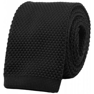 Pletená kravata Night černá – Zboží Mobilmania