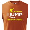 Dětské tričko dětské tričko Parkour jump, Oranžová