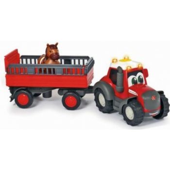 ABC Dickie Happy Massey Ferguson Traktor s přívěsem a koněm