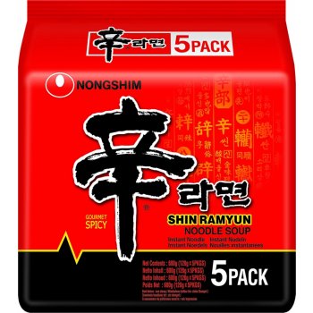 NongShim nudle Shin Ramyun pack 5x 120 g