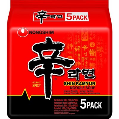 NongShim nudle Shin Ramyun pack 5x 120 g – Zboží Mobilmania