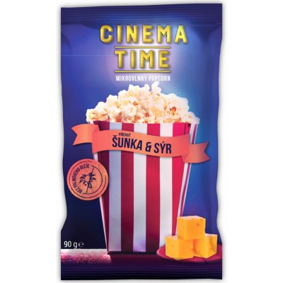 Cinema Time Mikrovlnný popcorn šunka a sýr 90 g – Zboží Dáma