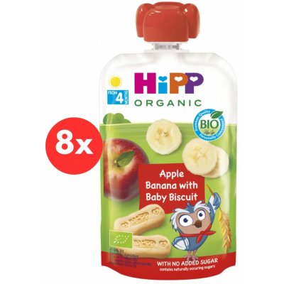 HiPP BIO Hippies jablko banán baby sušenky 100 g – Zboží Dáma
