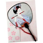 NipponCEC Parfémovaná japonská pohlednice Vějíř Gejša s flétnou – Sleviste.cz