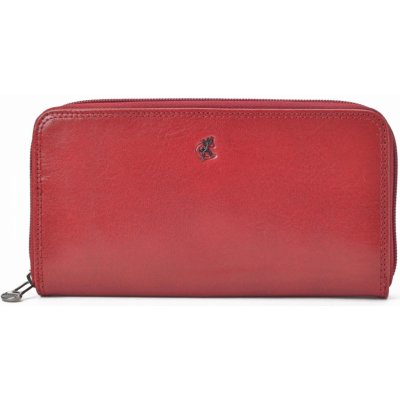 Cosset Dámská kožená peněženka na zip 4492 KOMODO RED červená