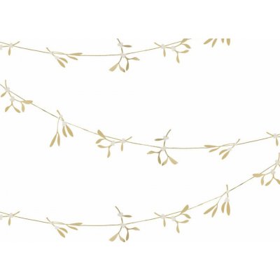Textilomanie Vánoční girlanda GOLD MISTLETOE 5 m, zlatá – Hledejceny.cz