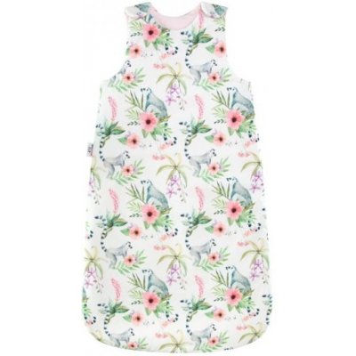 BocioLand Spací vak bavlna Lemur bílá růžová zelená – Zbozi.Blesk.cz