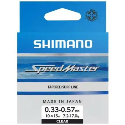 Shimano Line Speedmaster Surf Taper ld 10x15m 0,26-0,57mm Clear – Zboží Dáma