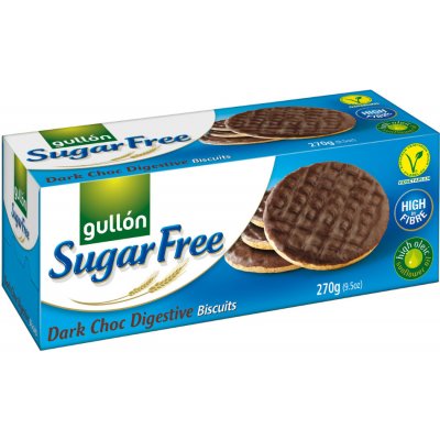 Gullón Dark Choc Digestive polomáčené sušenky bez přidaného cukru 270 g