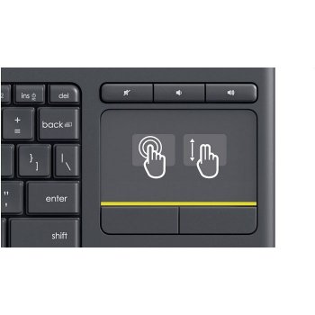 Logitech Wireless Touch Keyboard K400 Plus CZ 920-007152