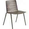 Zahradní židle a křeslo Fast Hliníková stohovatelná zahradní jídelní židle Zebra bílá