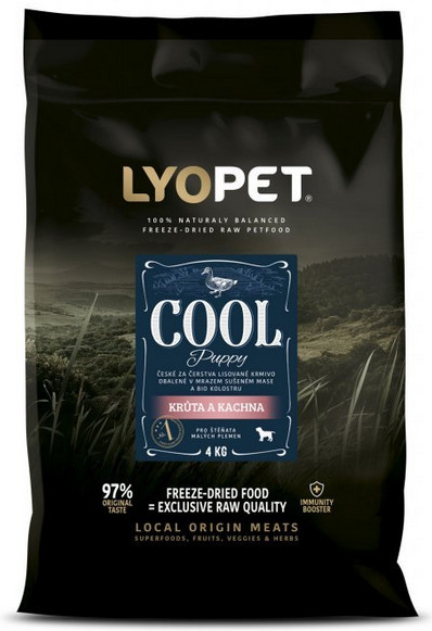 Lyopet Cool Puppy Krůta a kachna pro štěňata malých plemen 4 kg