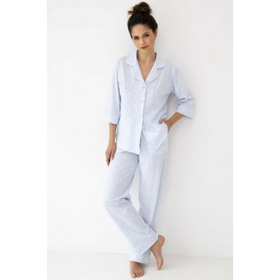 Sensis dámské rozepínací pyžamo Paloma bílá-modrá – Hledejceny.cz