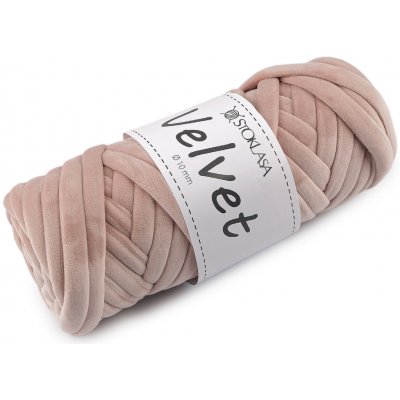 Prima-obchod Příze Marshmallow silná Velvet Ø10 mm 500 g, barva 9 (031) pudrovobéžová – Hledejceny.cz