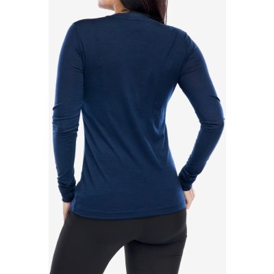 Sensor Merino Active Songbirds dámské triko dlouhý rukáv Deep Blue – Zboží Dáma