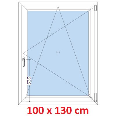 Soft Plastové okno 100x130 cm, otevíravé a sklopné – Zboží Mobilmania