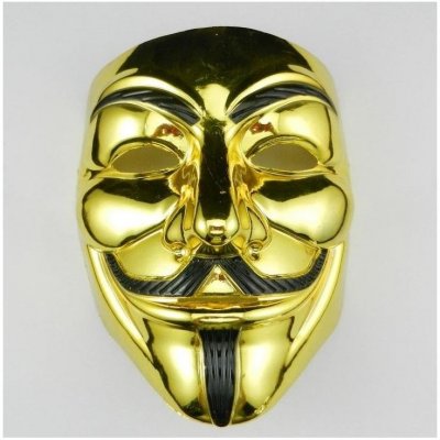 Maska Anonymous/Vendeta zlatá od 149 Kč - Heureka.cz