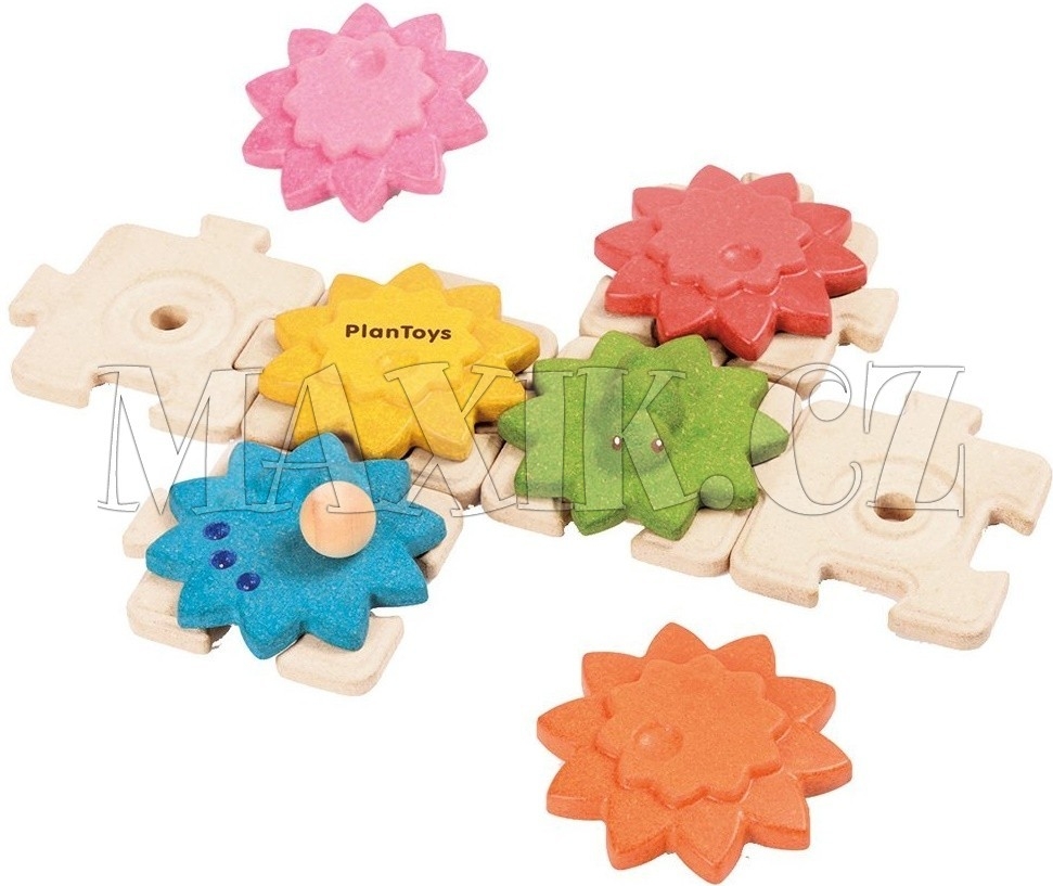 Plan Toys Ozubená kola a puzzle standard