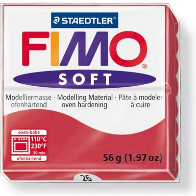 Fimo Staedtler Soft 26 třešňová červená 56 g – Zbozi.Blesk.cz