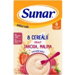 Sunar mléčná kaše 8 cereálií jahoda malina 210 g – Sleviste.cz