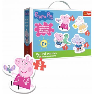 Trefl Baby Prasátko Peppa 4v1 3,4,5,6 dílků – Hledejceny.cz