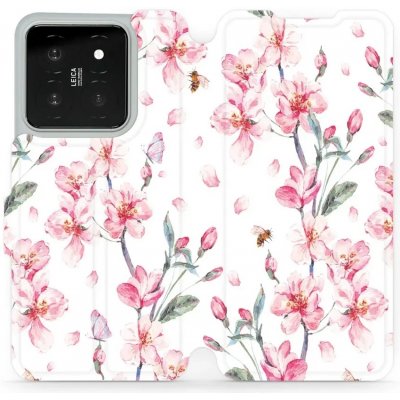 Mobiwear Flip Xiaomi 14 - M124S Růžové květy