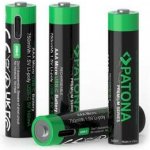 PATONA nabíjecí baterie AAA/LR03 Li-Pol 500mAh 1,5V s USB-C nabíjením, 4ks v balení – Sleviste.cz