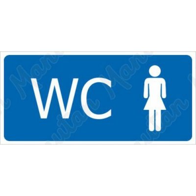 WC ženy, samolepka 190 x 90 x 0,1 mm – Zboží Mobilmania