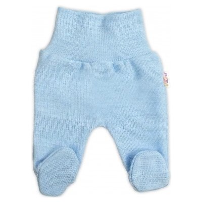 Baby Nellys Pletené kojenecké polodupačky Hand Made světle modré – Zboží Dáma