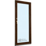 Kömmerling balkonové dveře 70 AD OS levé tmavý dub/bílá 80 x 240 cm oboustranná klika + FAB + hliníkový práh – Hledejceny.cz