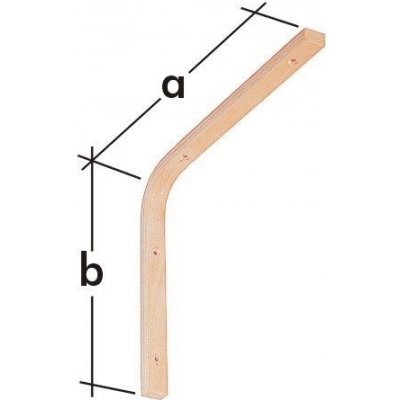 WDGL 150 konzola z ohýbané překližky lehká 150 x 100 mm buk