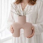 Boltze Keramická váza Bryo růžová – Zboží Dáma