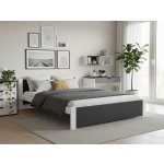 Textilomanie Ikaros antracit / bílá s laťkovým roštem matrace Somnia 18 cm – Sleviste.cz
