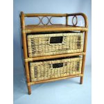 Ratanová komoda 2 zásuvky brown wash – Zboží Dáma