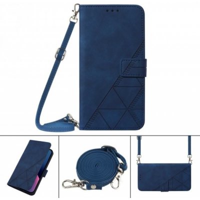 Pouzdro AppleKing flipové s popruhem ve stylu crossbody iPhone X / XS - modré – Zboží Mobilmania