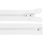 Prima-obchod Zip kostěný No 5 dělitelný 2 jezdce / dvoucestný 95 cm bundový, barva 101 bílá – Hledejceny.cz