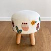 Taburet Aberto Design Pouffe Lilly Garden Pink Red Azure Green