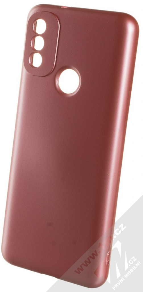 Pouzdro 1Mcz Metallic TPU ochranné Motorola Moto E20 růžové