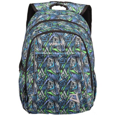 Willard batoh SCHOOL 25 šedá modrá zelená – Zboží Mobilmania