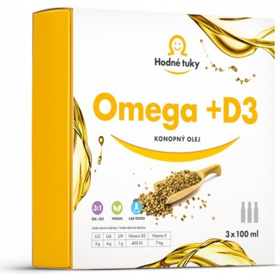 Hodné tuky Omega D3 3 x 100 ml – Hledejceny.cz