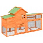 vidaXL Kurník z borového dřeva hnědý 186,5 x 58,5 x 113 cm – Sleviste.cz