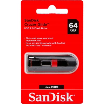 SanDisk Cruzer Glide 64GB SDCZ60-064G-B35 – Zbozi.Blesk.cz