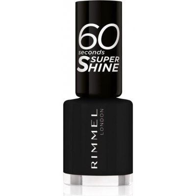 Rimmel London 60 Seconds Super Shine lak na nehty 900 Rita´s Black 8 ml – Hledejceny.cz